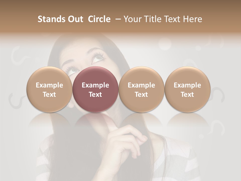 Uncertainty  Girl PowerPoint Template