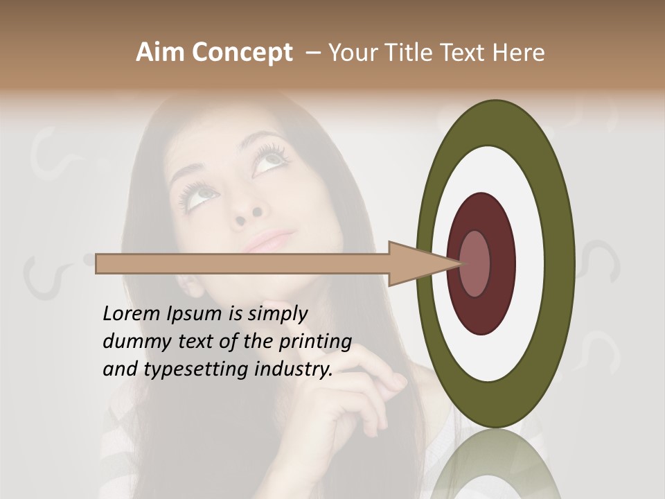 Uncertainty  Girl PowerPoint Template