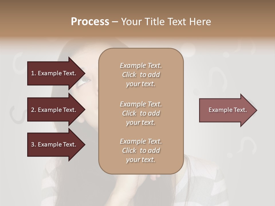 Uncertainty  Girl PowerPoint Template