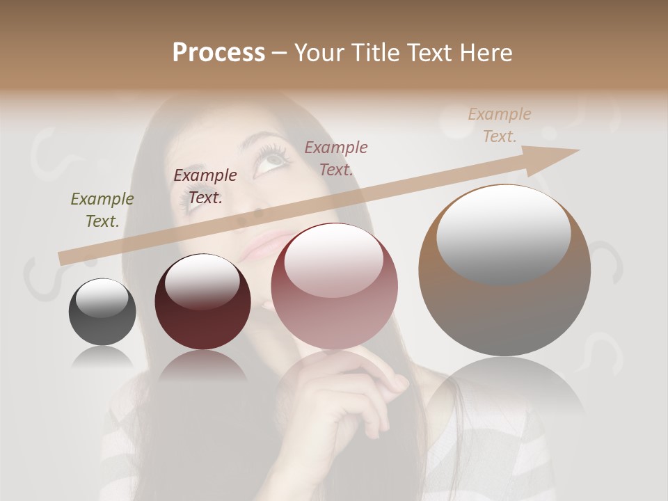 Uncertainty  Girl PowerPoint Template
