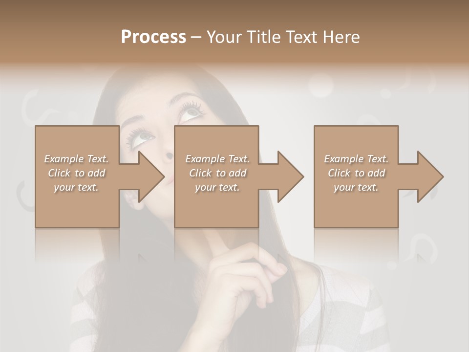 Uncertainty  Girl PowerPoint Template