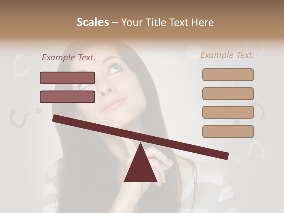 Uncertainty  Girl PowerPoint Template