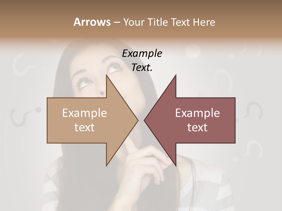 Uncertainty  Girl PowerPoint Template