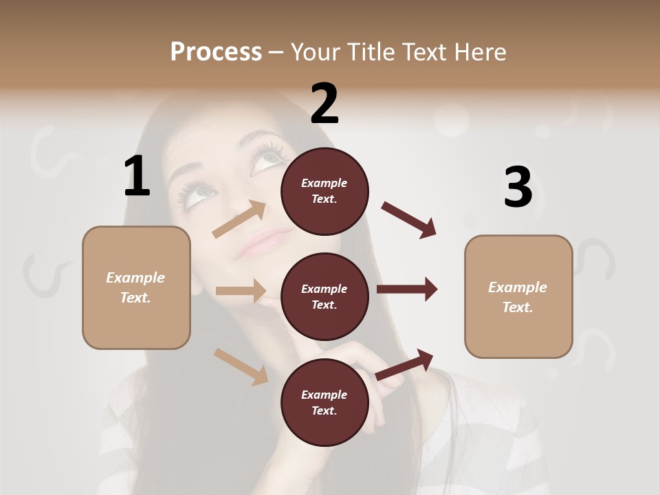 Uncertainty  Girl PowerPoint Template