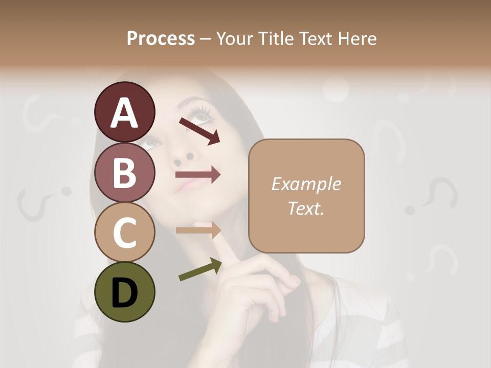 Uncertainty  Girl PowerPoint Template
