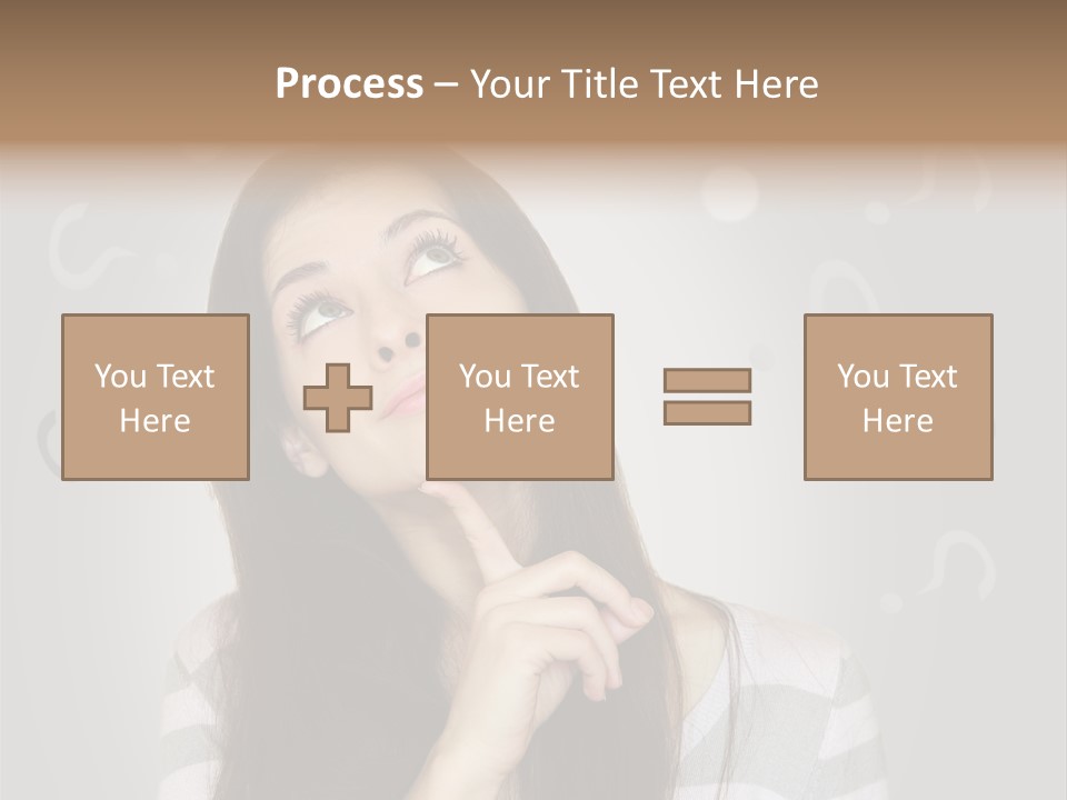 Uncertainty  Girl PowerPoint Template