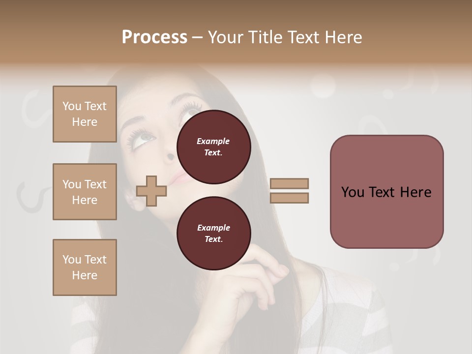 Uncertainty  Girl PowerPoint Template