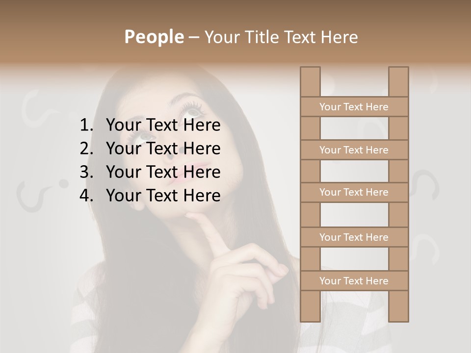 Uncertainty  Girl PowerPoint Template