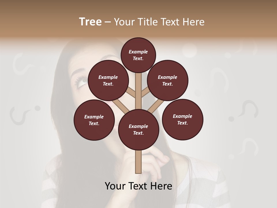 Uncertainty  Girl PowerPoint Template