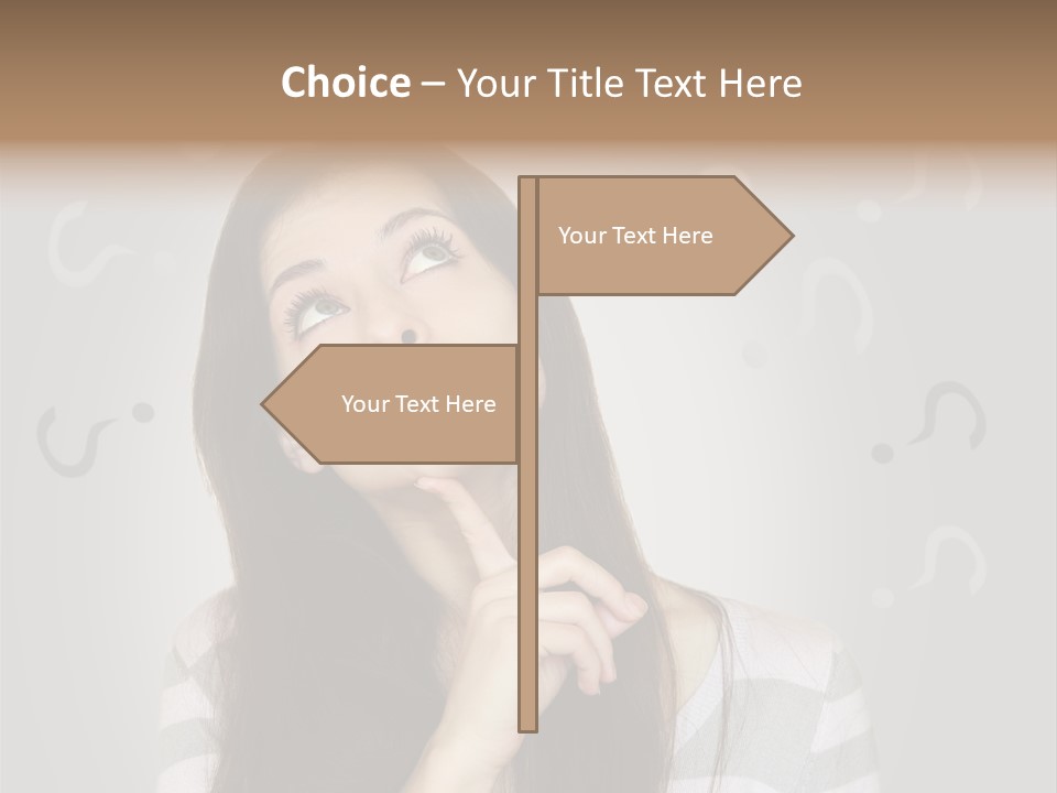 Uncertainty  Girl PowerPoint Template