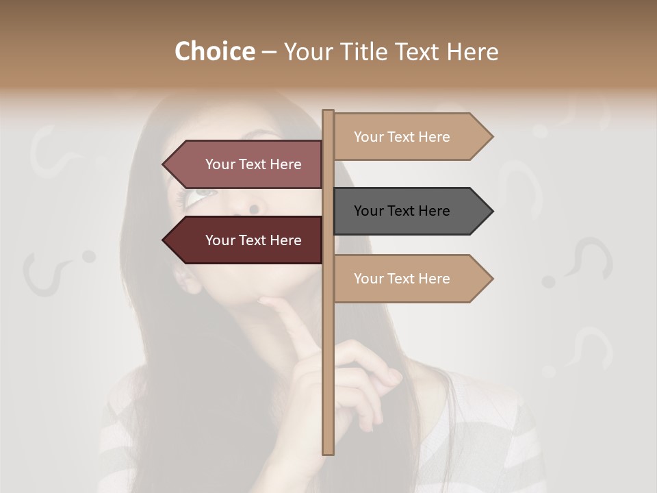 Uncertainty  Girl PowerPoint Template