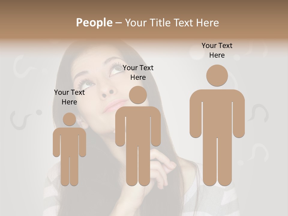 Uncertainty  Girl PowerPoint Template