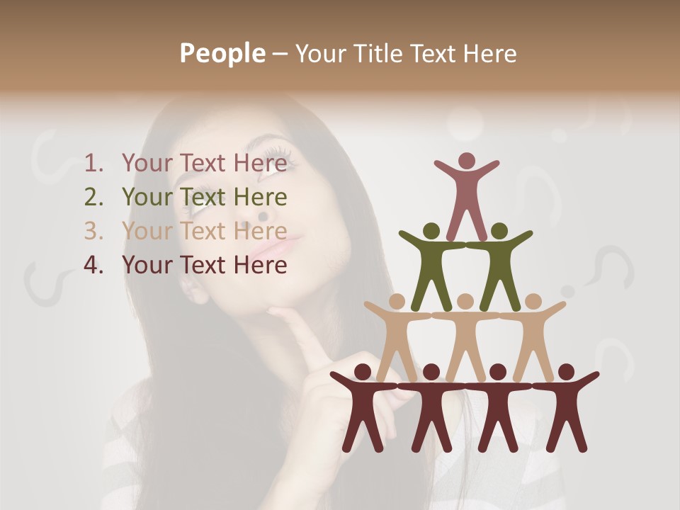 Uncertainty  Girl PowerPoint Template