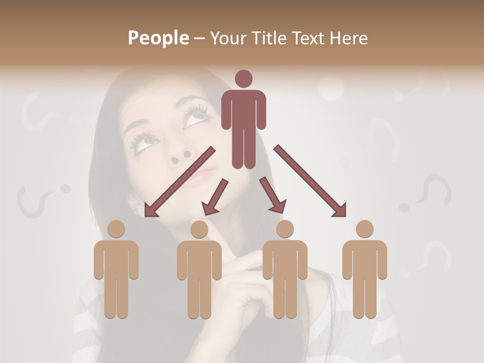 Uncertainty  Girl PowerPoint Template