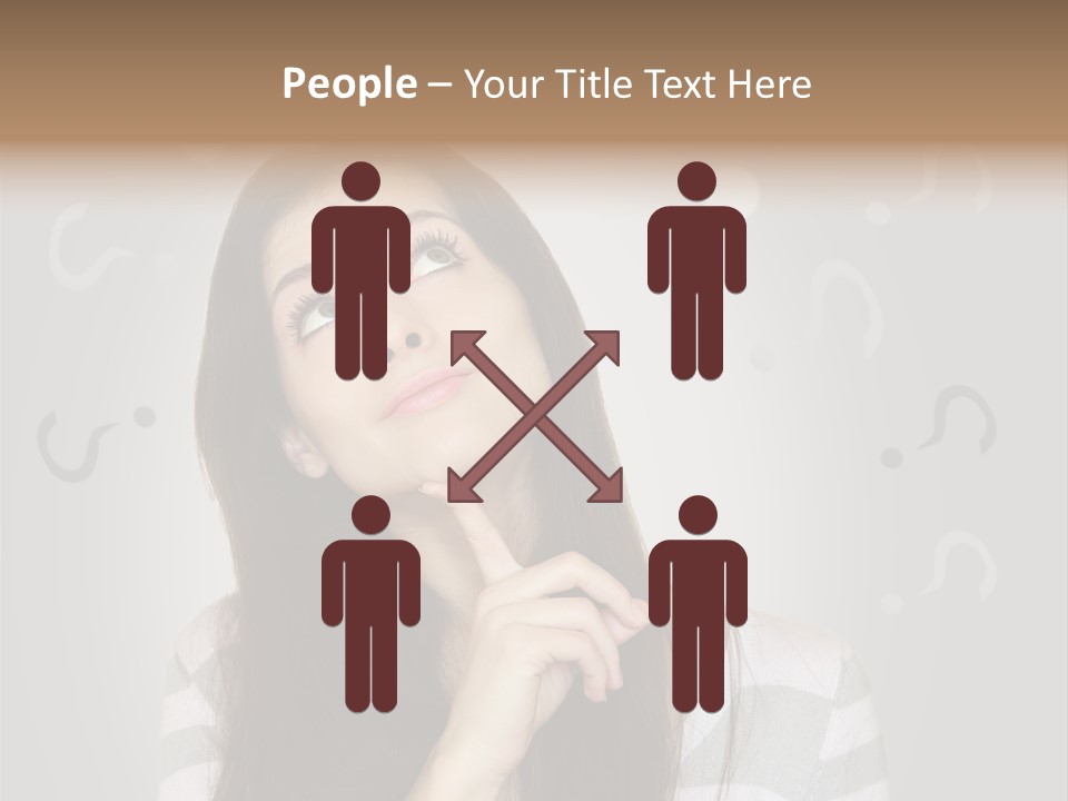 Uncertainty  Girl PowerPoint Template