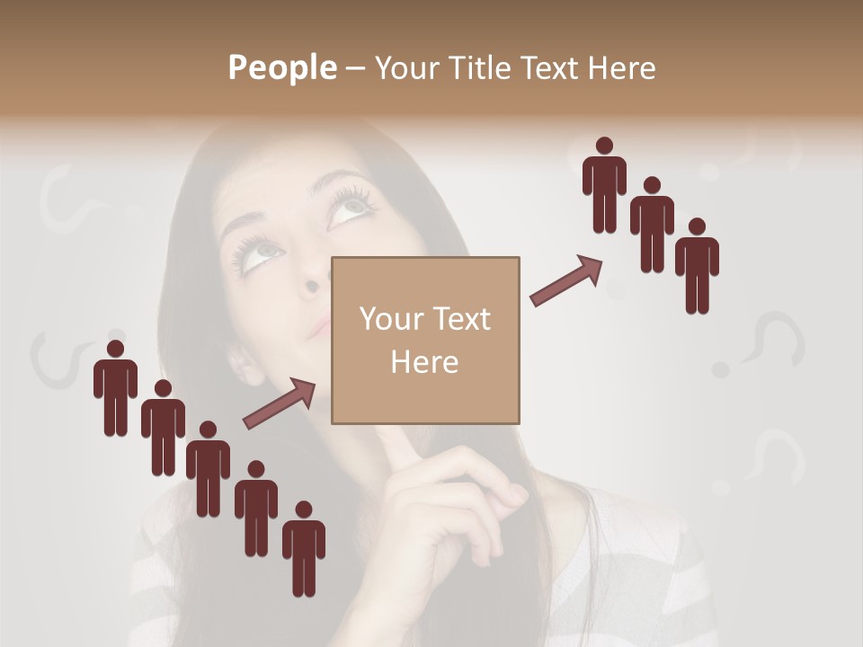 Uncertainty  Girl PowerPoint Template
