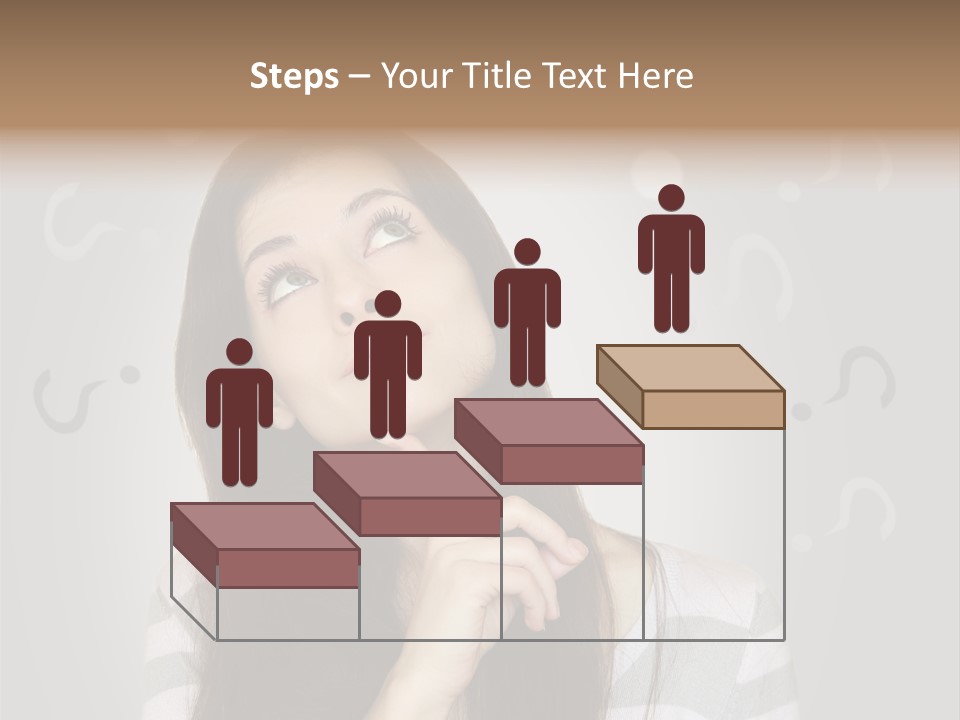 Uncertainty  Girl PowerPoint Template