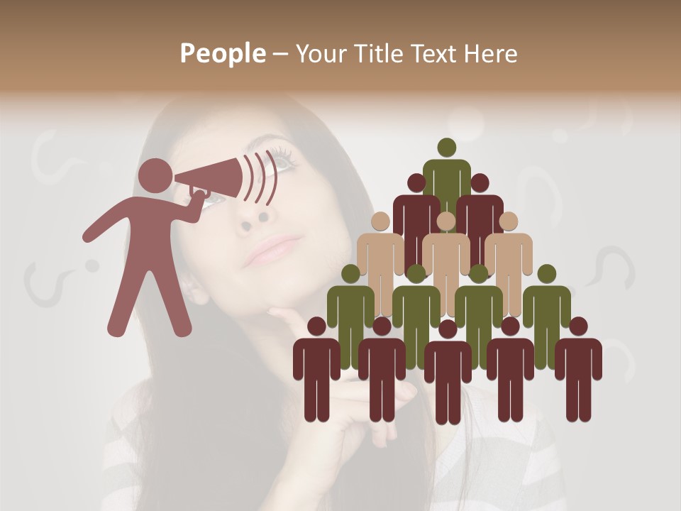 Uncertainty  Girl PowerPoint Template