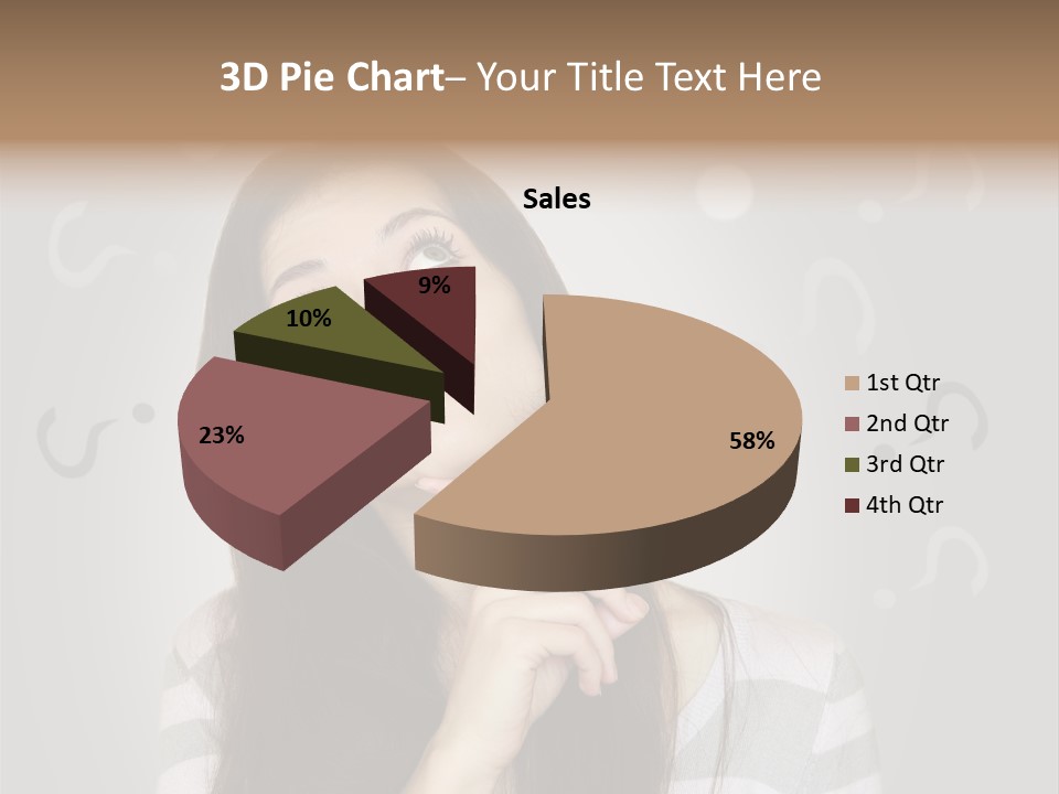 Uncertainty  Girl PowerPoint Template