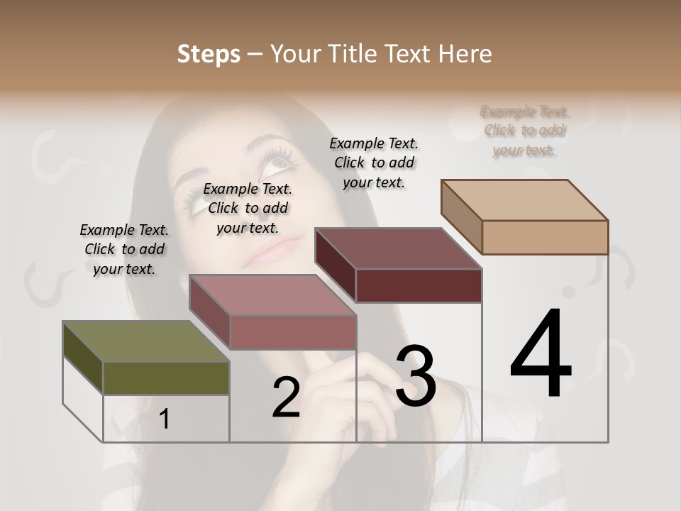 Uncertainty  Girl PowerPoint Template