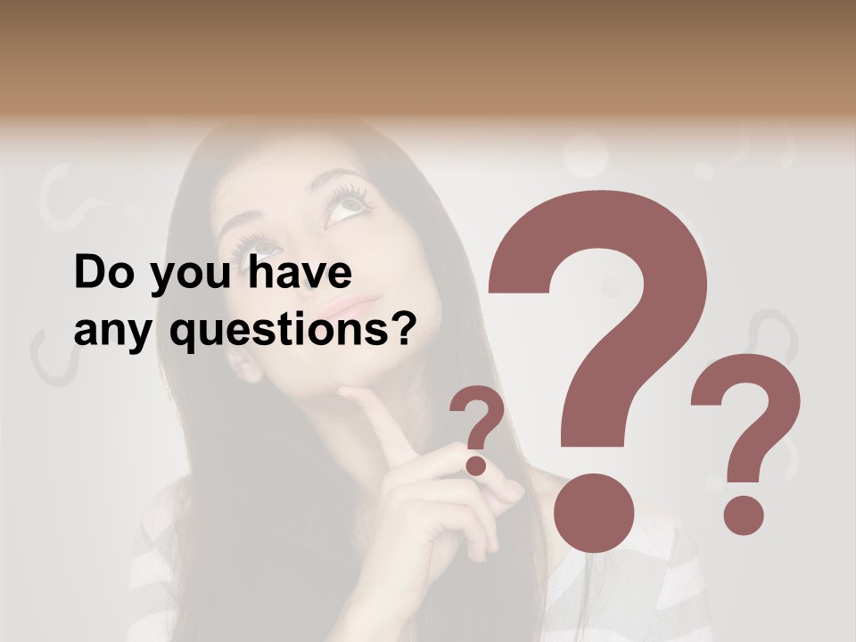Uncertainty  Girl PowerPoint Template