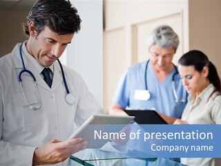 App Multiethnic Nurse PowerPoint Template