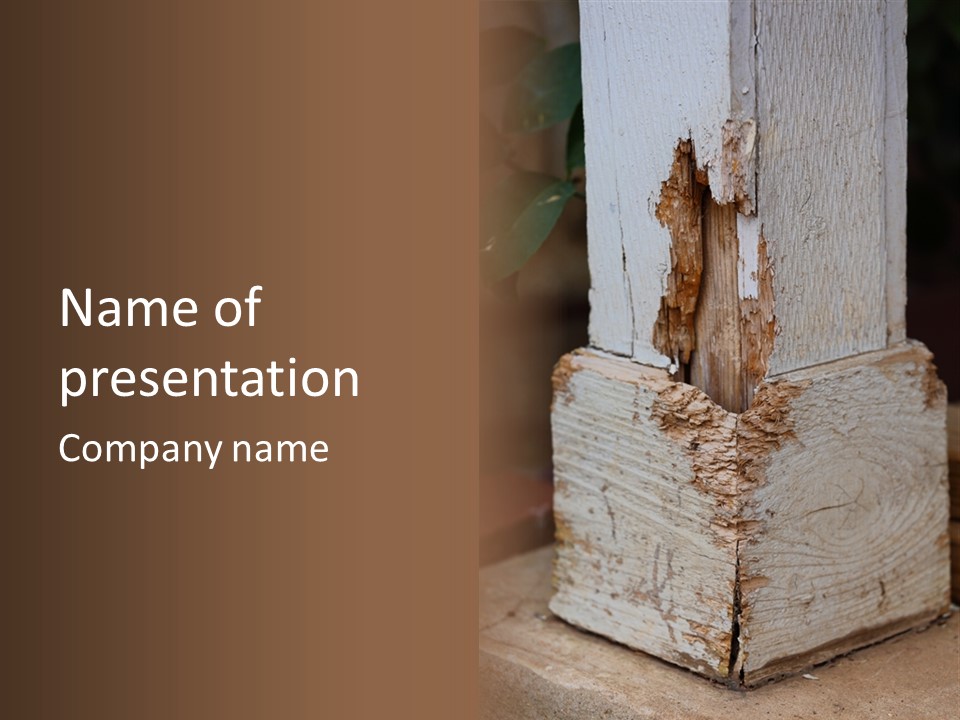 Old Lumber Material PowerPoint Template