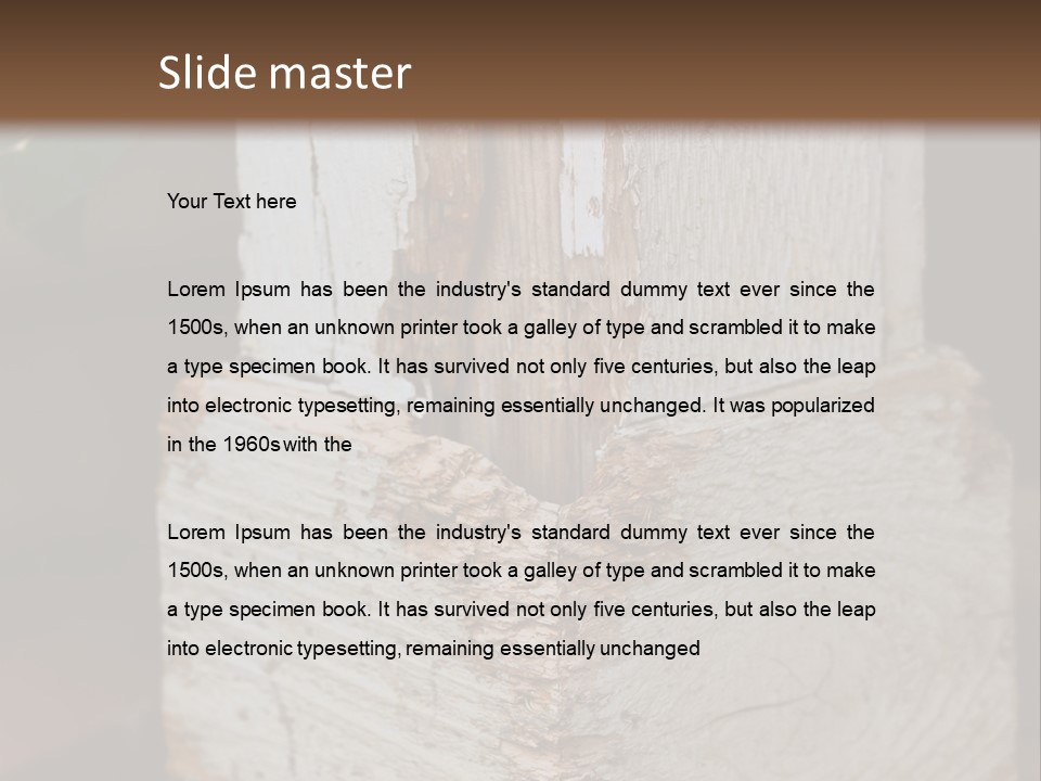 Old Lumber Material PowerPoint Template