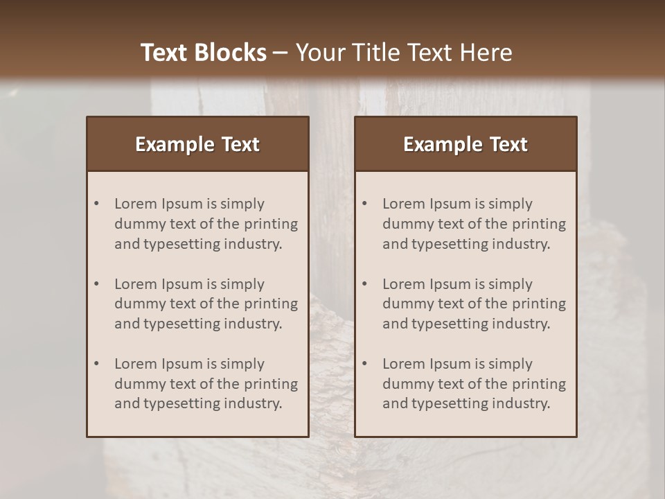 Old Lumber Material PowerPoint Template