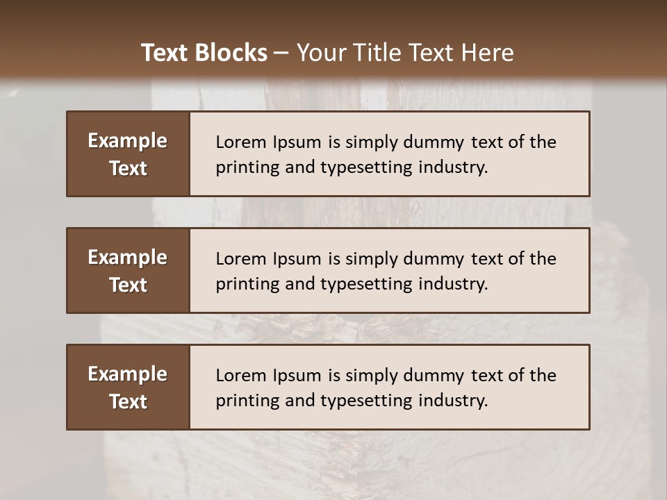 Old Lumber Material PowerPoint Template