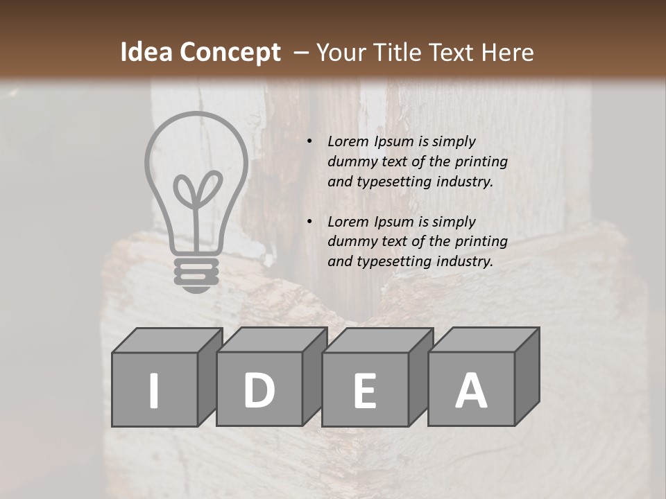 Old Lumber Material PowerPoint Template