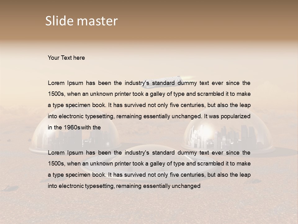 Settlement Science Fiction World PowerPoint Template