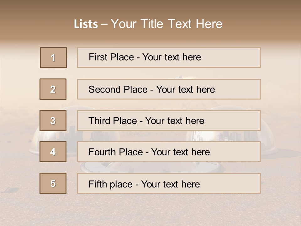 Settlement Science Fiction World PowerPoint Template
