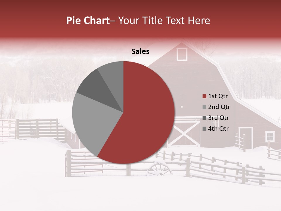 Red Barn Agriculture Snow PowerPoint Template