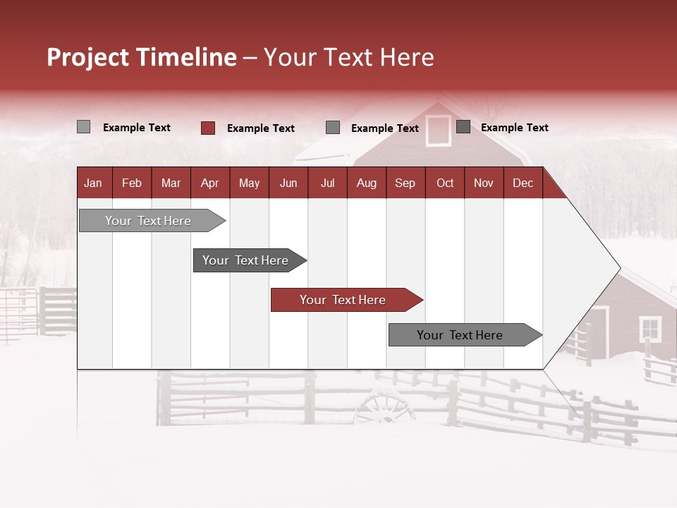 Red Barn Agriculture Snow PowerPoint Template