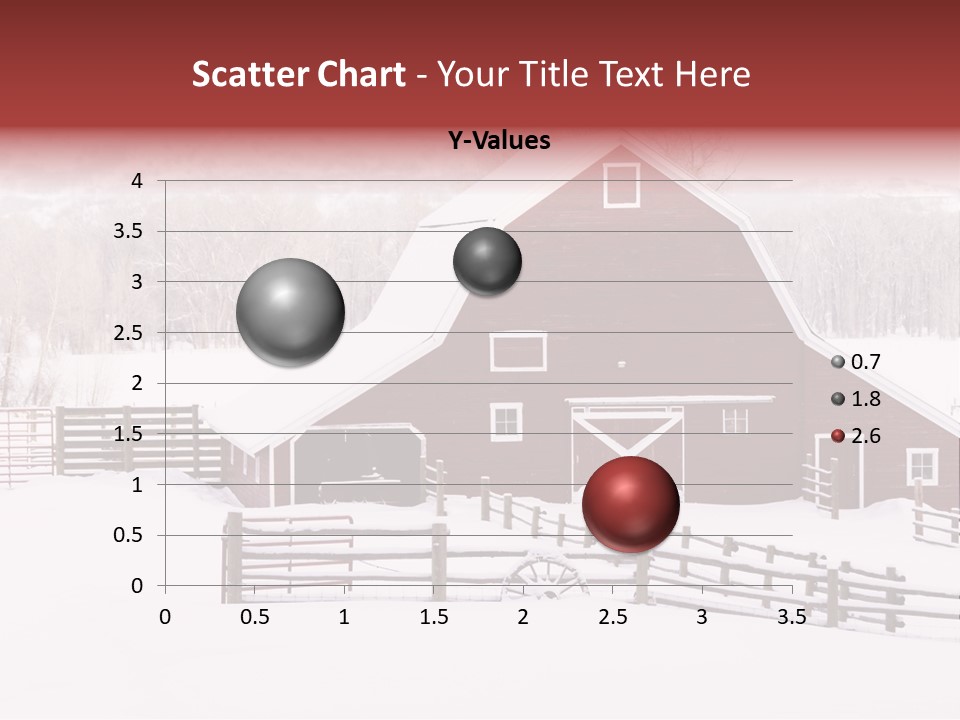 Red Barn Agriculture Snow PowerPoint Template