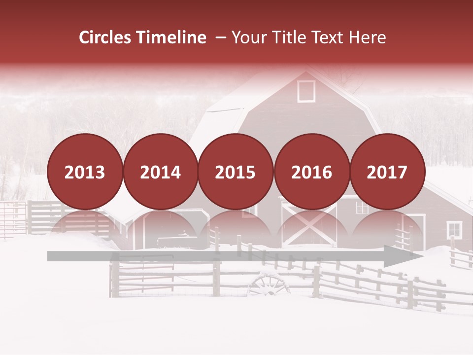 Red Barn Agriculture Snow PowerPoint Template