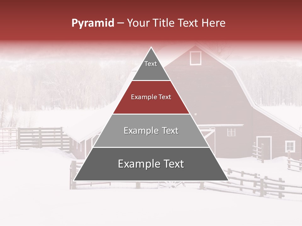 Red Barn Agriculture Snow PowerPoint Template