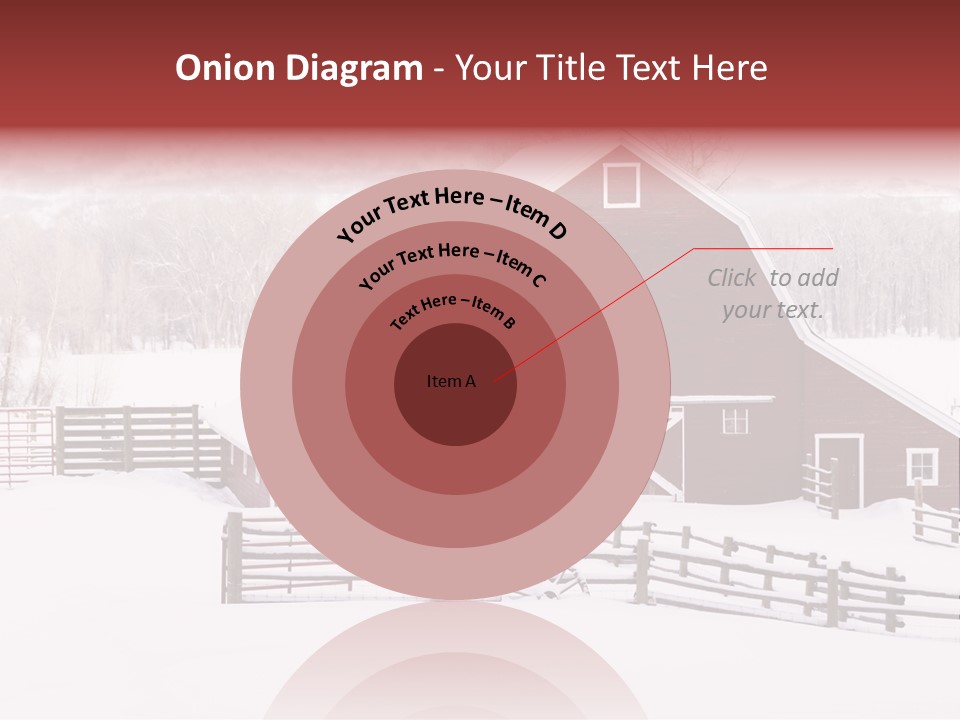 Red Barn Agriculture Snow PowerPoint Template