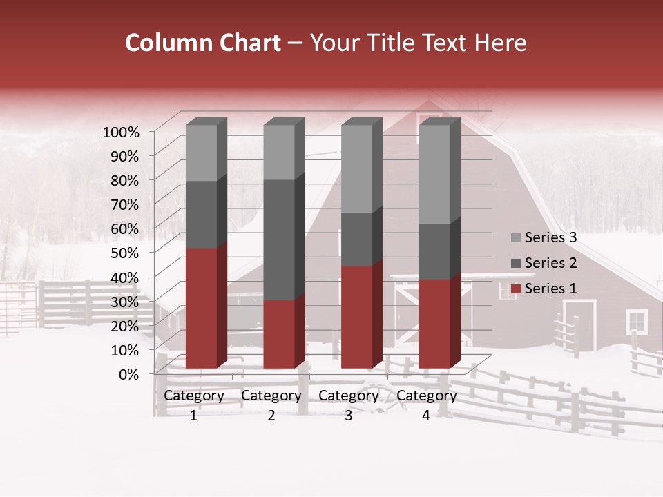 Red Barn Agriculture Snow PowerPoint Template