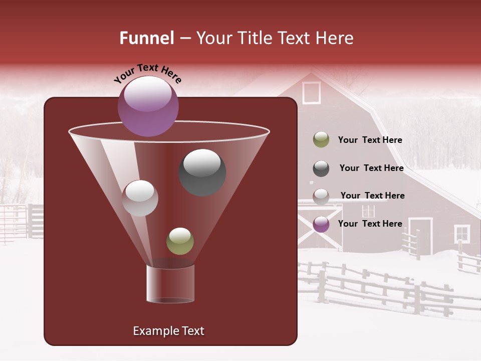 Red Barn Agriculture Snow PowerPoint Template