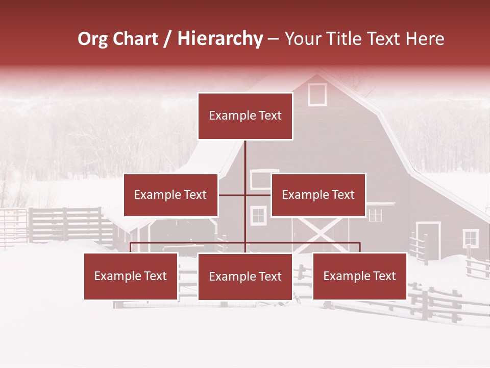 Red Barn Agriculture Snow PowerPoint Template