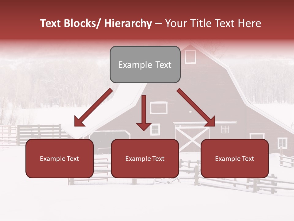 Red Barn Agriculture Snow PowerPoint Template