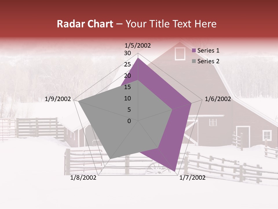 Red Barn Agriculture Snow PowerPoint Template