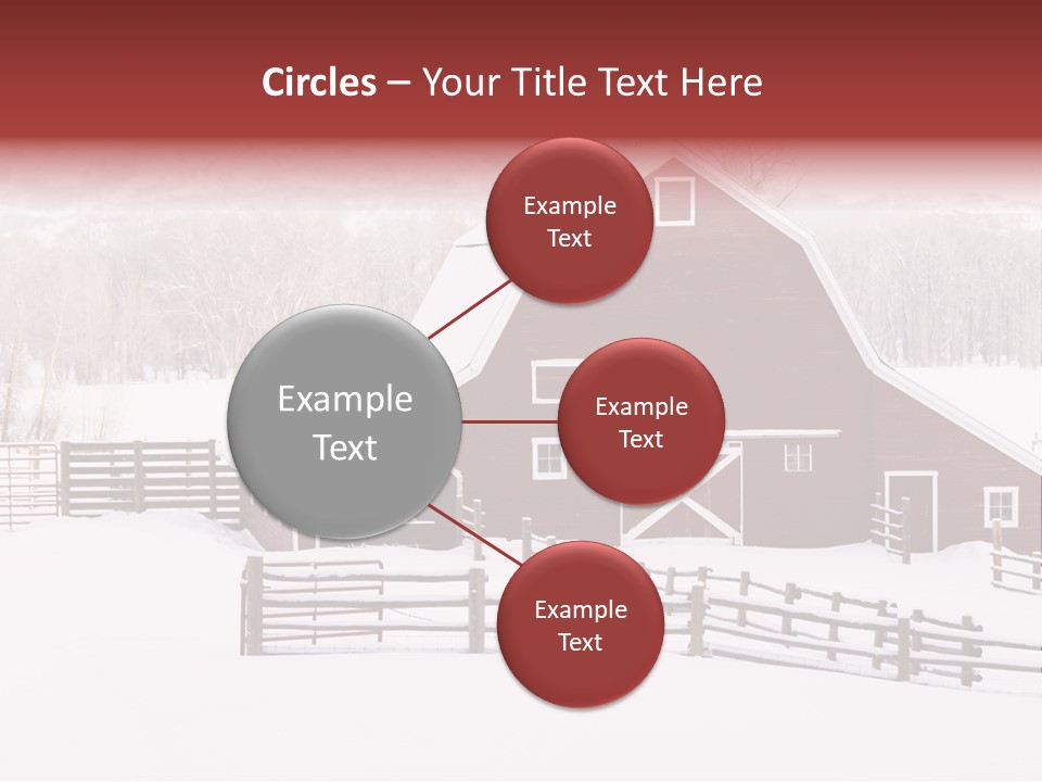 Red Barn Agriculture Snow PowerPoint Template