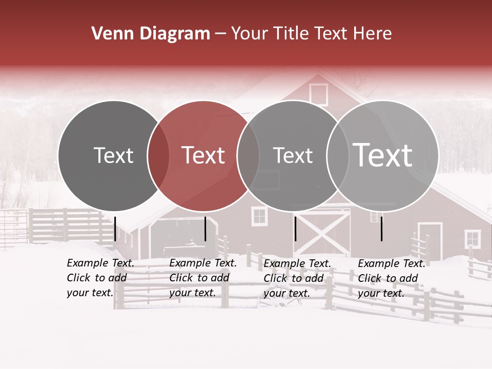 Red Barn Agriculture Snow PowerPoint Template