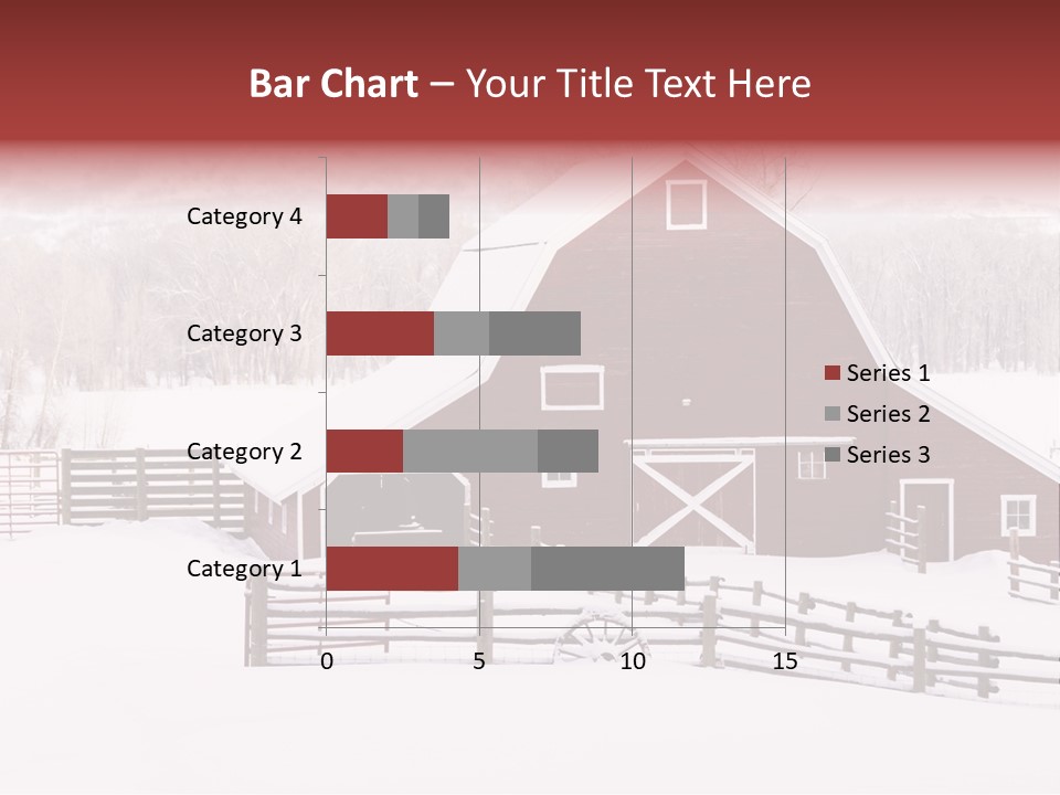 Red Barn Agriculture Snow PowerPoint Template