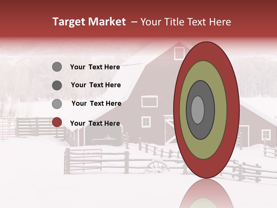 Red Barn Agriculture Snow PowerPoint Template