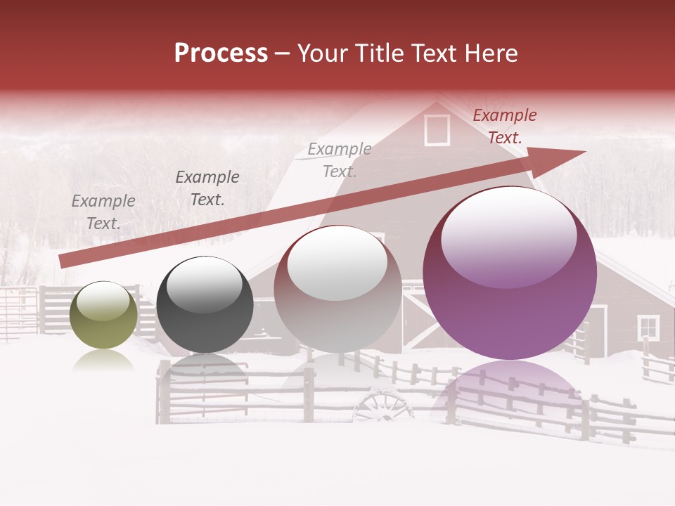 Red Barn Agriculture Snow PowerPoint Template