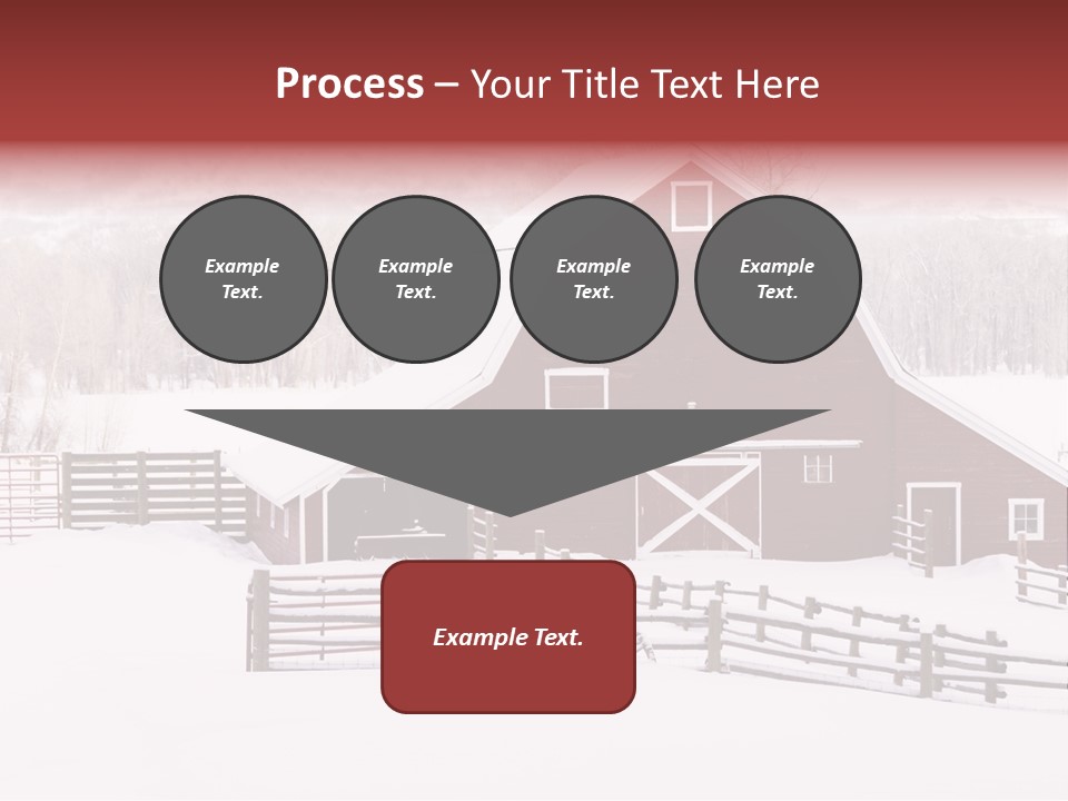 Red Barn Agriculture Snow PowerPoint Template